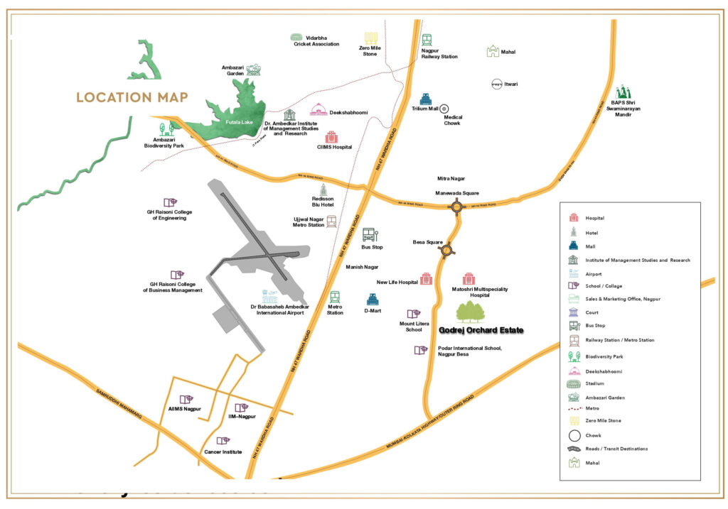 Godrej Orchard Estate Nagpur Location Map