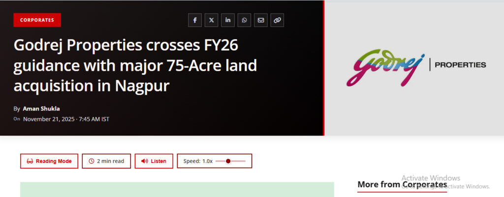 Godrej Project Nagpur News