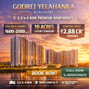 Godrej Yelahanka New Launch Luxury 3 3 5 4 Bhk Apartments In North Bangalore